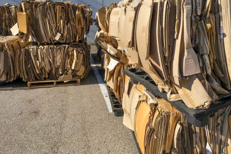 Cardboard bales for the National Cardboard Pickup Program